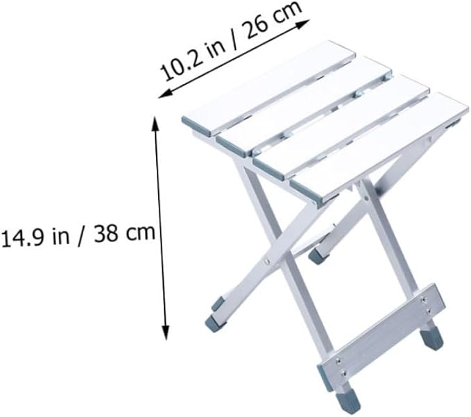 CHILDWEET Outdoor Folding Chair Aluminum Alloy Stool Multipurpose Portable Stool for Kitchen Garden