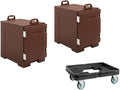 Brown Commercial Catering Insulated 10-Pan Food with Dolly and Strap (29A-162)