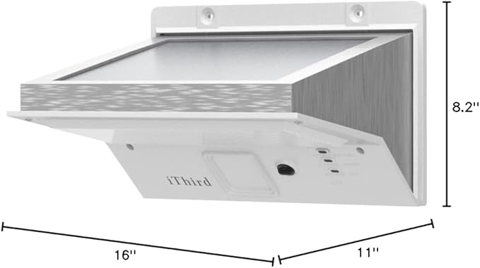 iThird Solar Powered Outdoor Lights Solar Lights Outdoor Motion Sensor Stainless Steel Solar Security Lights for Yard Patio Garage Waterproof Super Bright 2 Pack(Daylight)