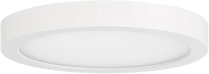 Savoy House 6-3333-7-WH Lighting Assets T24 Compliant Outdoor Low Profile Flush Mount Integrated LED 1-Light 15 Watt 1 H x 7 W White