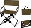 Lightweight Foldable Directors Chair with Carry Bag - Compact Arm Chair for Outdoor Camping Sports Events Tailgating Beach Relaxation and Fishing Adventures