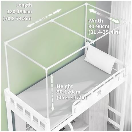 Folding Camping Cot for Adults Heavy Duty Outdoor Bed with Carry Bag Layer Travel Camp Cots Portable Cot Extra WideBunk Bed CurtainsPrivacy Shading Bed Canopy Frame Twin Top Bunk Bed Tent