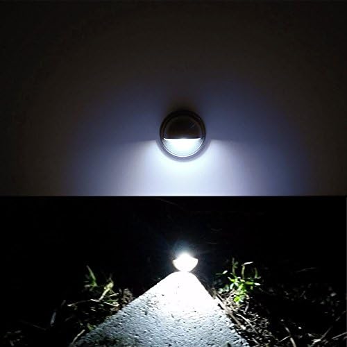 LED Outdoor Deck Lights Kit 12V Low Voltage 10 Pack IP65 Waterproof Small In-Ground Recessed Step Deck Lighting with Transformer Pathway Outdoor Landscape Decoration Lamps(Cold White Bronze)
