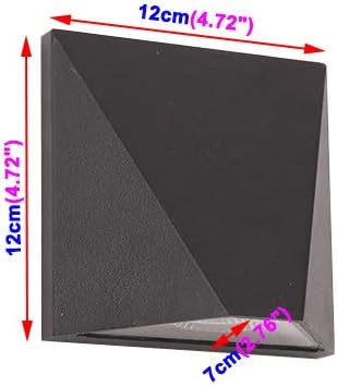 12W LED Outdoor External Wall Sconces Door Gate Light Waterproof Fixture lamp Black Warm White
