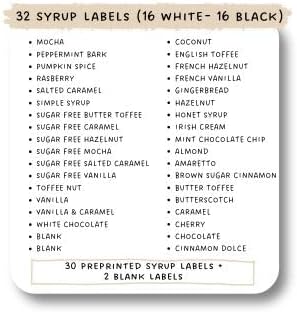 Coffee Bar Accessories: Coffee Syrup Dispenser Set with 2 Glass Bottles (19.6 Oz) Gold Pumps Funnel Waterproof Syrup Labels 2 Golden Spoons and Straw Brush - Elegant Syrup Dispenser