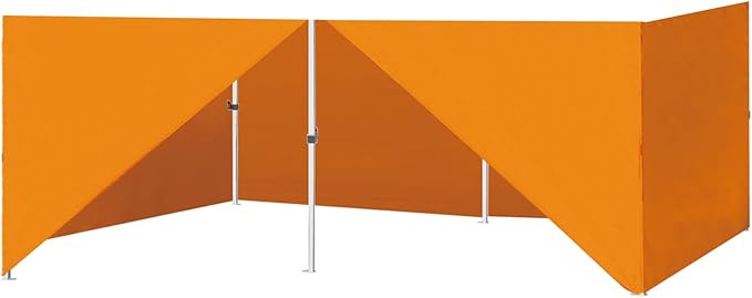 Eurmax USA Full Zippered Walls for 10x20 Easy Pop Up Canopy Tent4 Walls ONLY(Orange)