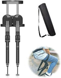 Exoskeleton Seat Portable 3 Gear Height Adjustable Wearable Mechanical Booster MAX 150kg/330lb Foldable Chair for Outdoor Fishing Concert Subway Bus