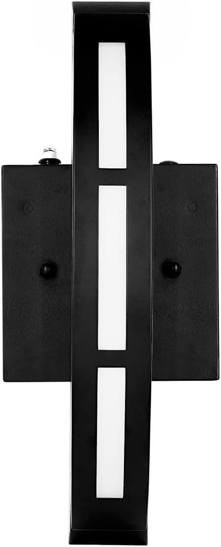 Sylvania Wall Mount Round LED Light Sconce 12.5W 5 CCT (2700/3000/3500/4000/5000K) 80 CRI 450 LMS Black with Sensor - 1 Pack (63472)