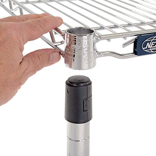 Nexel Commerical Wire Shelf Platform Dunnage Storage Rack 21 x 36 x 14 Chrome