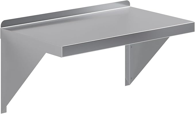 AmGood 14 x 24 Stainless Steel Wall Shelf | Appliance &amp Equipment Metal Shelving | Kitchen Restaurant Garage Laundry Utility Room | Heavy Duty | Squared Edge | NSF Certified