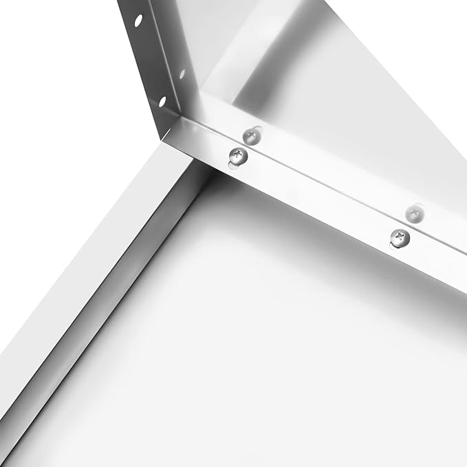 Stainless Steel Shelf 24'' x 12'' 110lbs Wall-Mounted Commercial Shelves with Triangular Brackets Metal Shelf for Home Restaurant Cafeteria