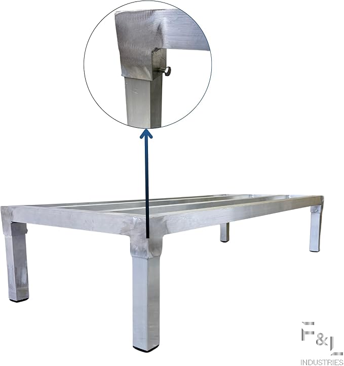 Winco Aluminum Dunnage Rack 1200 lbs Capacity 14 x 24