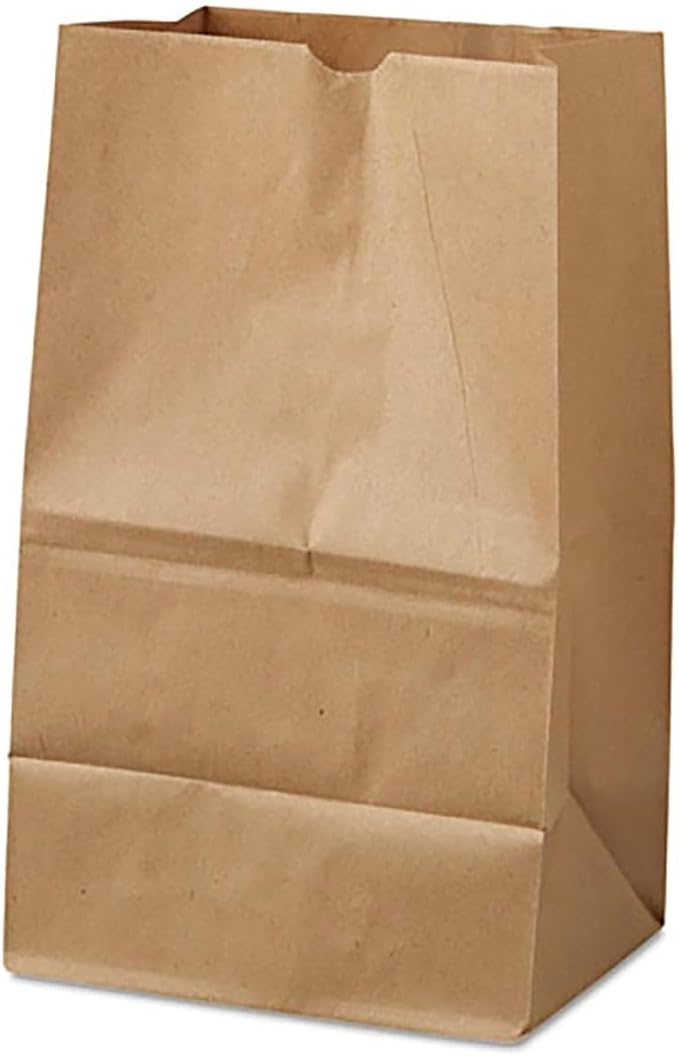B567505 Duro Bag Paper Grocery Bags - No. 20 Squat - 8.25 x 5.94 x 13.375 in. - Kraft - Pack of 500