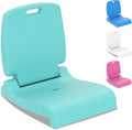 Goplus Poolside Chair for Edge of Pool Foldable Portable Flip Seat w/Back Support &amp 2 Handles Lightweight Outdoor Camping Chair for Stadium Tailgating Fishing Boats Beach (Mint Green 1 Pack