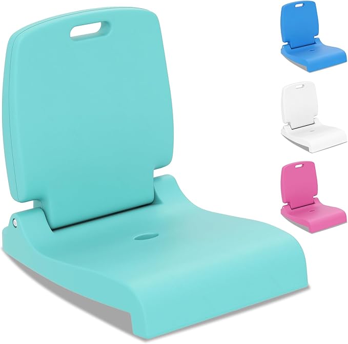 Goplus Poolside Chair for Edge of Pool Foldable Portable Flip Seat w/Back Support &amp 2 Handles Lightweight Outdoor Camping Chair for Stadium Tailgating Fishing Boats Beach (Mint Green 1 Pack