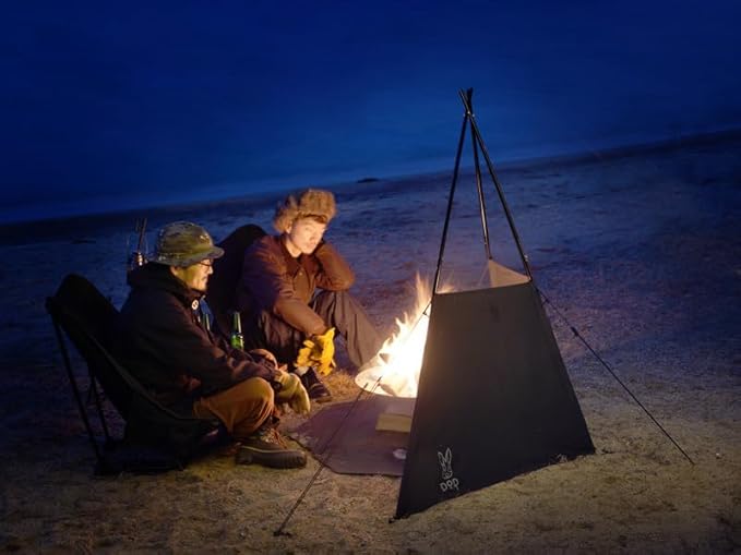 DOD Fire Break - Camping Stove Windscreen - Folding Camp Stove Windscreen with Storage Bag - Lightweight Camping Fire Wind for Outdoor Camping Picnic Cooking