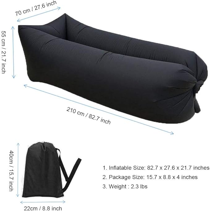 Inflatable Lounger Air Chair Sofa Bed Lazy Bag Sofa Been Sleeping Sand Beach Lay Bag Couch