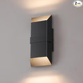 Outdoor Lights Fixture Twins Modern Led Wall Sconce Indoor Black Exterior Wall Lights for House Front Porch Light Outdoor Wall Mount Patio Lights Fixture for Garage Yard 3000K