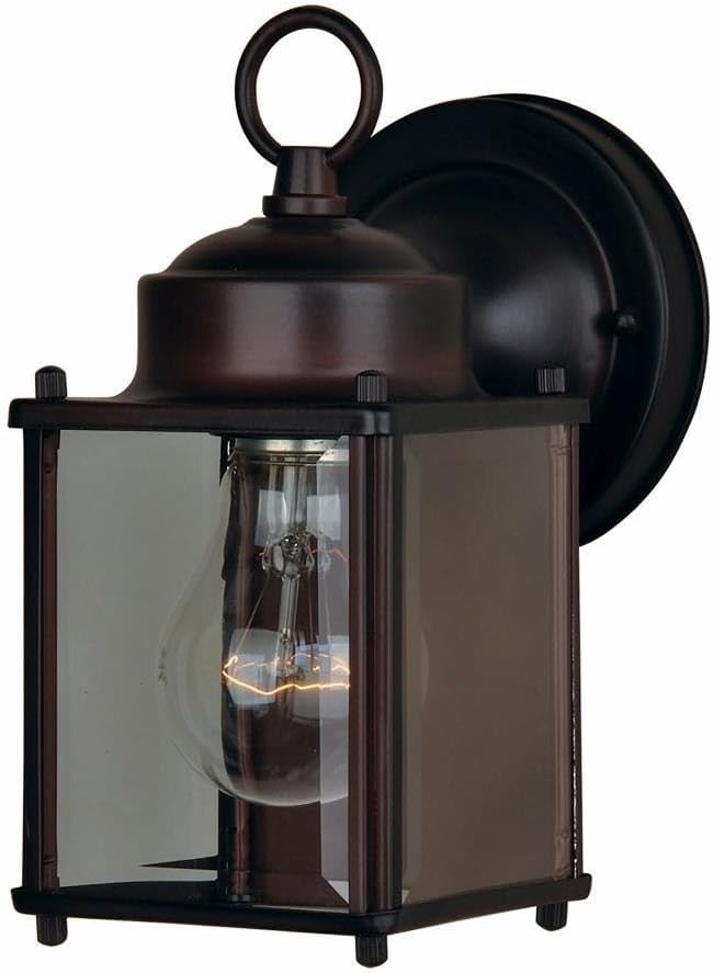 Maxim 6879CLOI Side Door Clear Glass Outdoor Wall Sconce 1-Light 60 Watt 8H x 5W Oil Rubbed Bronze