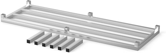 60 Long x 20 Wide | Height: 12 Off The Floor Aluminum Dunnage Rack | Storage in Restaurant Kitchens and Garages and More!