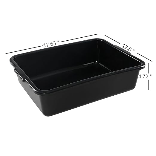 13 Liters Commercial Bus Tubs 4 Packs Bus Tubs Box/Wash Basin Tub