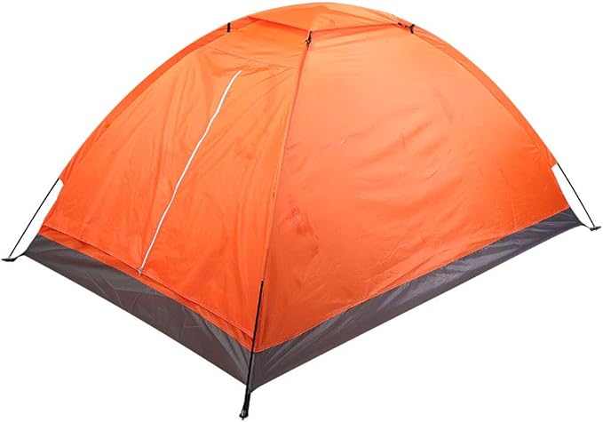 Outdoor Tent Double Person Single Layer Lightweight Portable Waterproof Camping Tent for Hiking Beach Picnic Oxford Cloth 200x150x110cm