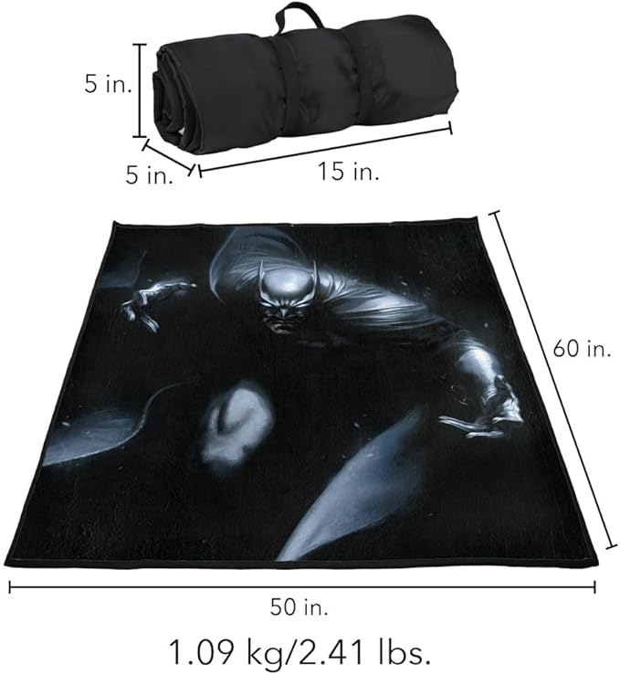 LOGOVISION Batman Dark Highlight Outdoor Blanket for Picnic Beach Camping Park Tailgate 50x60