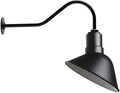 AGB101-AA11-MB Barn Lights Outdoor Fixture with Gooseneck Lamp - Classic Gooseneck Light Dome | Wall Mount RLM Design for Patios Gardens Entryways Garages Exterior Home Lighting