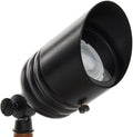 VOLT Fat Boy 12V Brass Outdoor Spotlight (Black) for Low Voltage Landscape Lighting of Yard Lawn Garden Patio Trees &amp House
