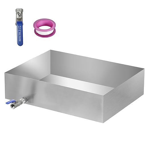 Maple Syrup Evaporator Pan Maple Syrup Pan 11 Gal 304 Stainless Steel Syrup Evaporator 24 x 18 x 6 Inch Boiling Maple Evaporator Panwith Valve