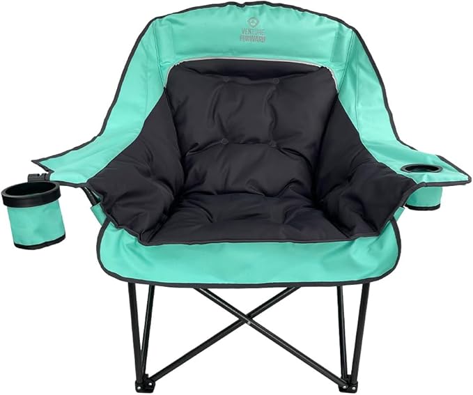 Oversized Folding Camping Chair - Portable and Comfortable 400 lbs. Weight Capacity - Perfect for Camping and Outdoor Activities