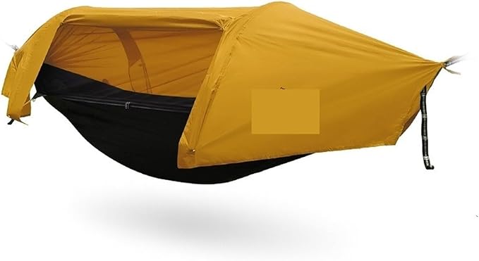 Compatible For Travel Mosquito Net Hammock Waterproof Outdoor Camping Hiking Integrated Tent(Yellow)