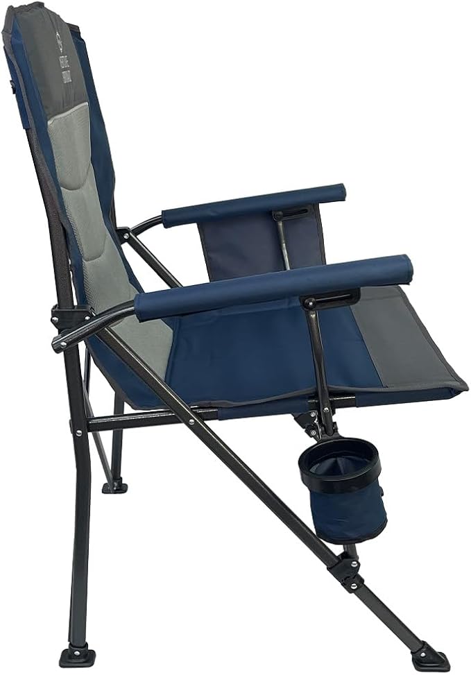 Heavy Duty Oversized Camping Chair - Supports up to 400 lbs - Perfect for Camping Lawn and Outdoor Activities - Folds Compactly into Included Carry Bag