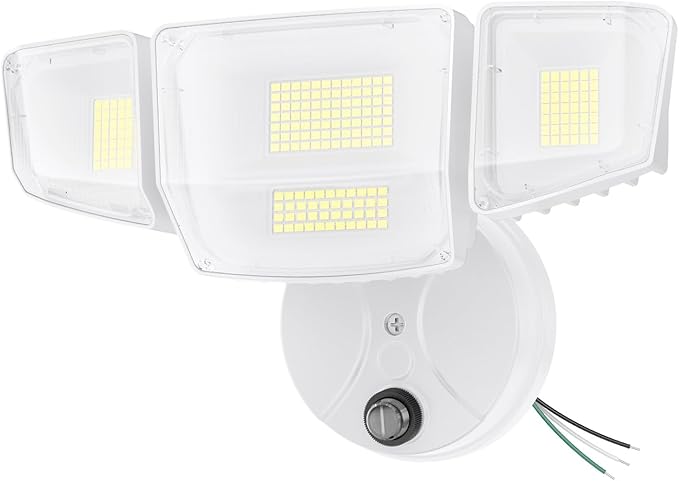 Onforu Dusk to Dawn Outdoor Lighting90W 10000LM Flood Lights OutdoorIP66 Waterproof White LED Security Light with Photocell6500k Daylight 4 Heads Exterior Light Fixture for YardPatioGarden