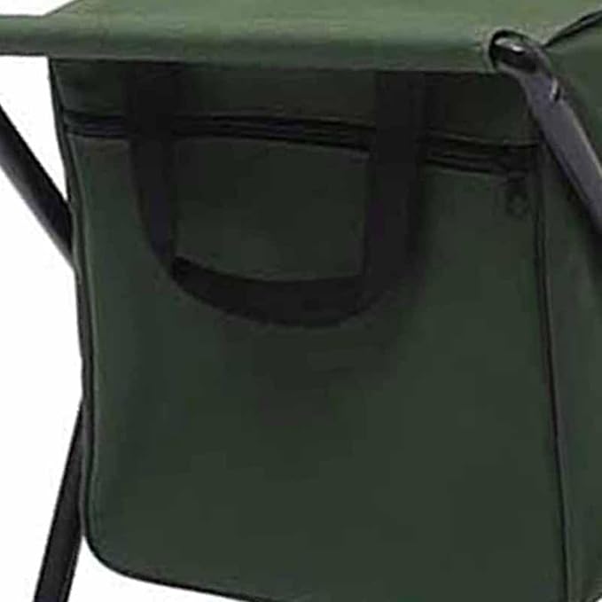 Folding Fishing Chair Portable Foldable Leisure Back Chair with Bag for Outdoor Camping Fishing Hiking Backpacking (Green)