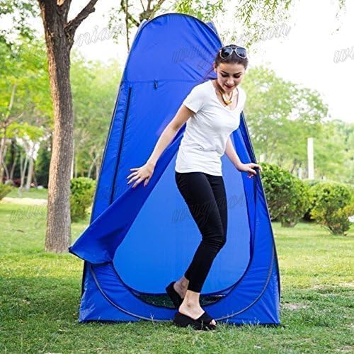 Portable Instant Camping Pop Up Tent - Camping Beach Shade Outdoor Setup for Privacy Shower Toilet for Family Camping Hiking &amp Traveling Tent with Bag (Blue)