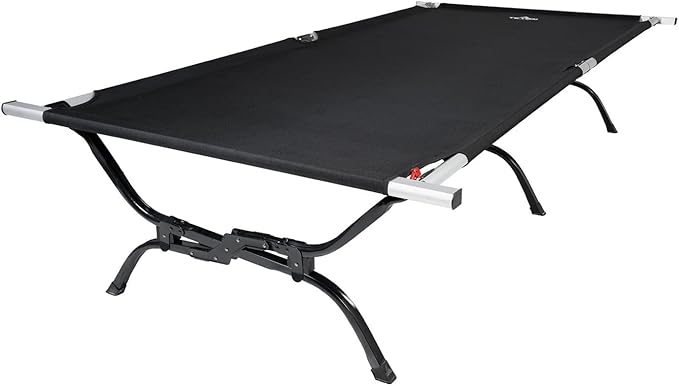Teton Outfitter Camping Cot Heavy-Duty Oversized Folding Cot for Adults Comfortable Elevated Sleeping Bed Easy Setup