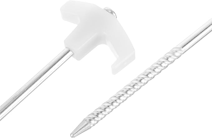 TEHAUX 8pcs Orange Sand Camping Tent Stakes Heavy Duty Tent Pegs with Night Glow for Outdoor Camping and Hiking Shelter Anchors