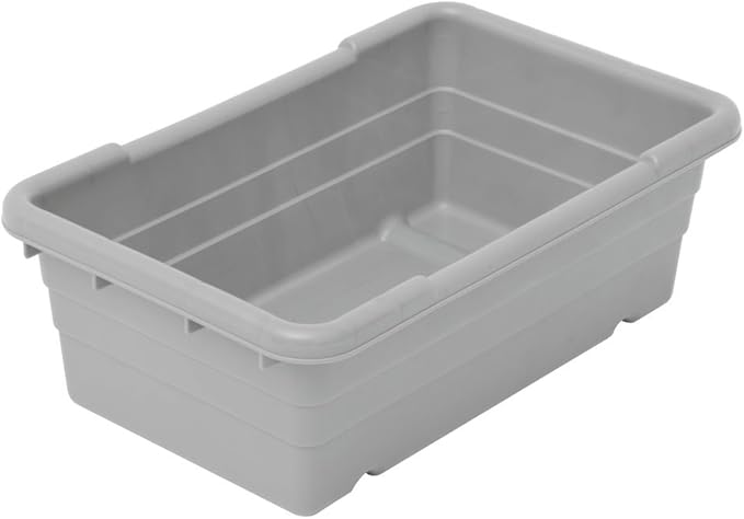 HUBERT Grey Stack N Nest Tote - 25 L x 16 W x 8 1/2 D