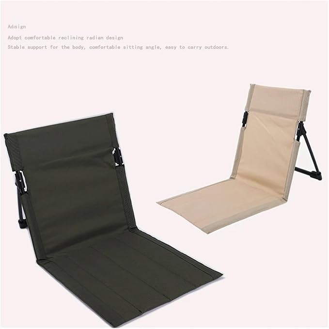 Outdoor Camping Folding Chair Backrest Beach Portable Cushion Chair Tent re Balcony Park Lawn Picnic Seat Fishing