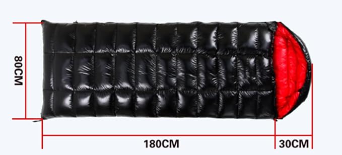 Down Sleeping Bag Filling 1000g/1200g/1500g White Goose Down Winter Sleeping Bag Envelope Sleeping Bag with Removable Cap Backpack Sleeping Bag for Hiking Camping