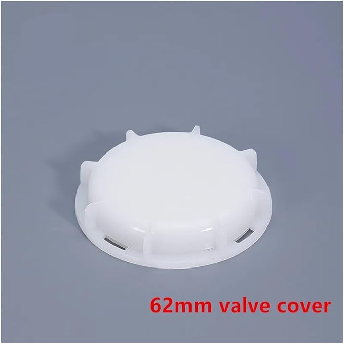 IBC Tote Lid 20 Pcs 62mm Fine Thread Valve Cover White Plastic Cap Water Barrel Lid for Schutz IBC Tank Durable Adapter for Food Industries Storage