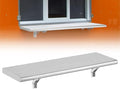 Concession Shelf 48 L x 12 W Stainless Steel Drop Down Folding Serving Food Shelf for Concession Window