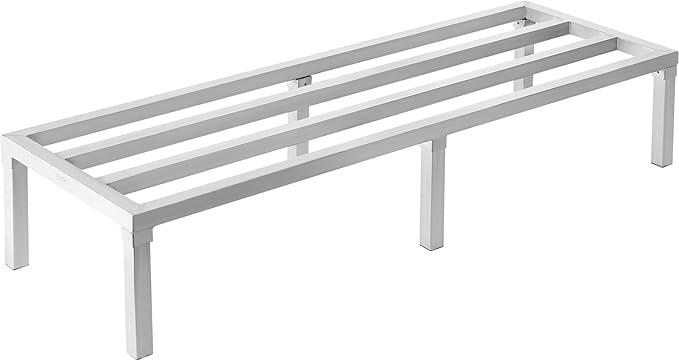 VEVOR Aluminum Dunnage Rack 60” x 20” Commercial Food Floor Rack 12” Off the Floor 1800 lbs Capacity All-Welded Aluminum Storage for Storage in Restaurants Kitchens Garages and Vehicles