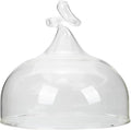 Glass Food Dome Cover for Cake and Bread 20cm High X 18.3cm Diameter Glass Protective Cake Stand Lid for Household and Restaurant Dessert Display