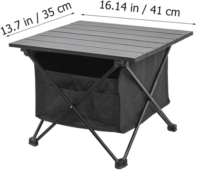 Aluminum Alloy Portable Folding Table Beach Camping Multi-Functional Desk Oxford Easy to Carry Store