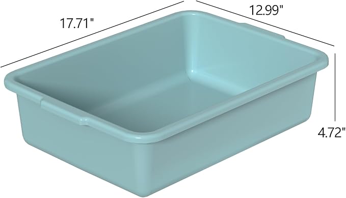 13 L Plastic Bus Tubs Restaurant Utility Bus Box Mint Green 4 Packs