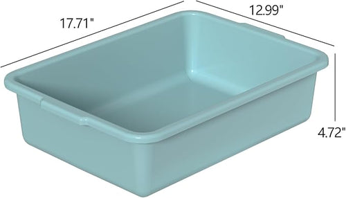 13 L Plastic Bus Tubs Restaurant Utility Bus Box Mint Green 4 Packs