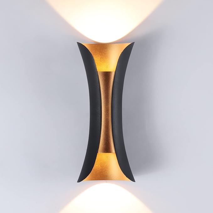 SOKHNA Modern LED Outdoor Waterproof Wall Lamp 20W 3000KOutdoor Porch Wall LampWaterproof Exterior Lights Fixture Suitable for YardsDoorwaysGardenPathwayWarm WhiteIP65 3000K