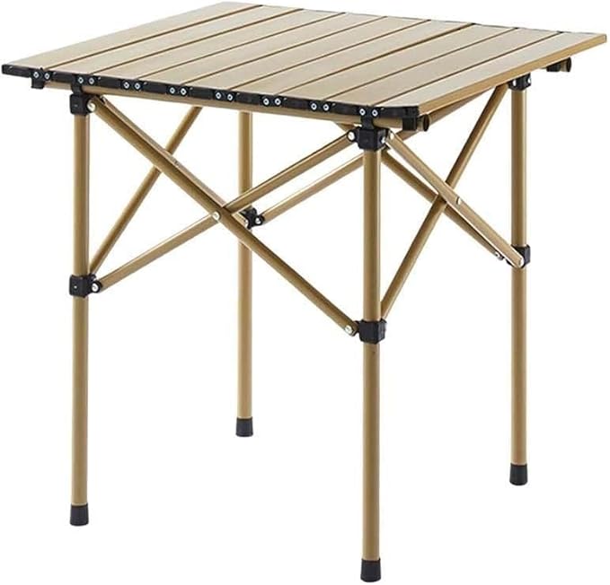 Camp Table Lightweight Camping Foldable Table Shelf Desk for Outdoor Barbecue Balcony (Color : Black) (Yellow)